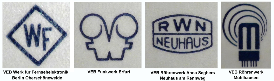 DDR-Radioröhren Logos