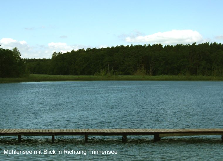 Mühlensee in Richtung Trinnensee und Havelquellsee Bornsee